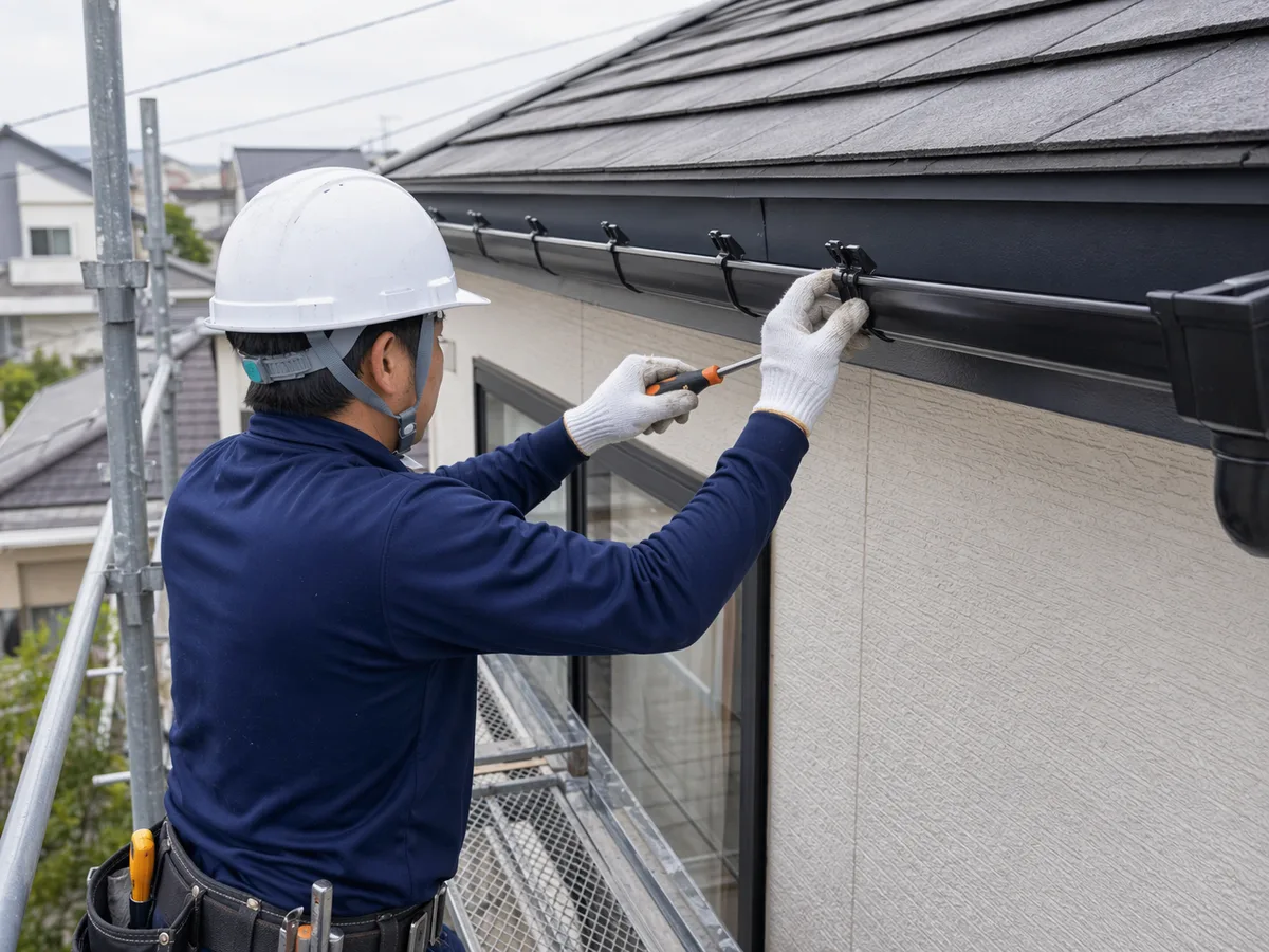 OKIZAKIの雨樋工事施工イメージ